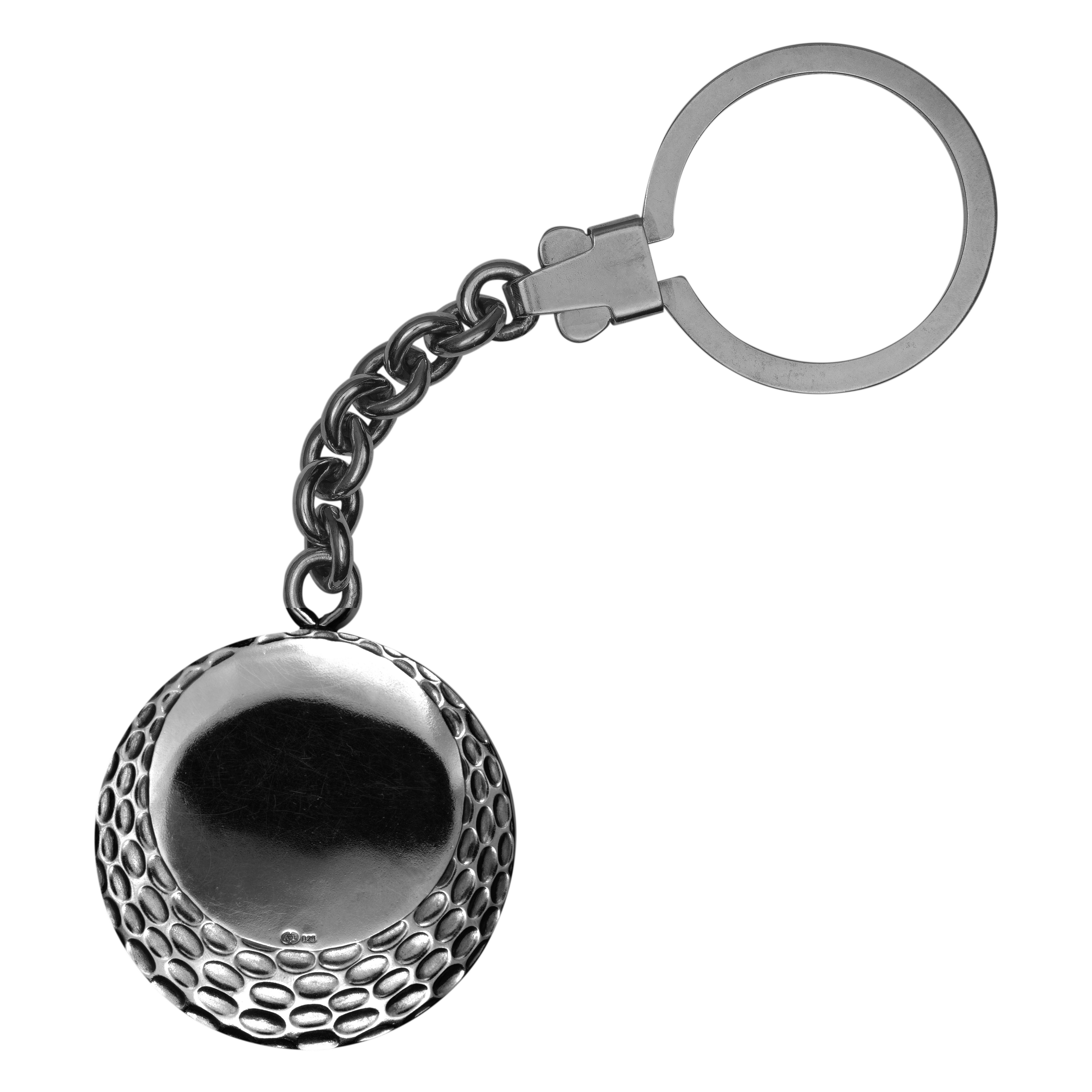 Silber Schlüsselanhänger Golf, Rückseite